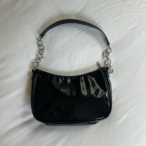 H&M Divided Pleather Black Chain Handle Women's Shoulder Bag